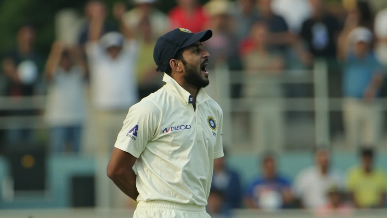 Sri Lankan batter caught at short fine leg off a turning delivery, fielder close to the bat on a fifth-day Galle surface