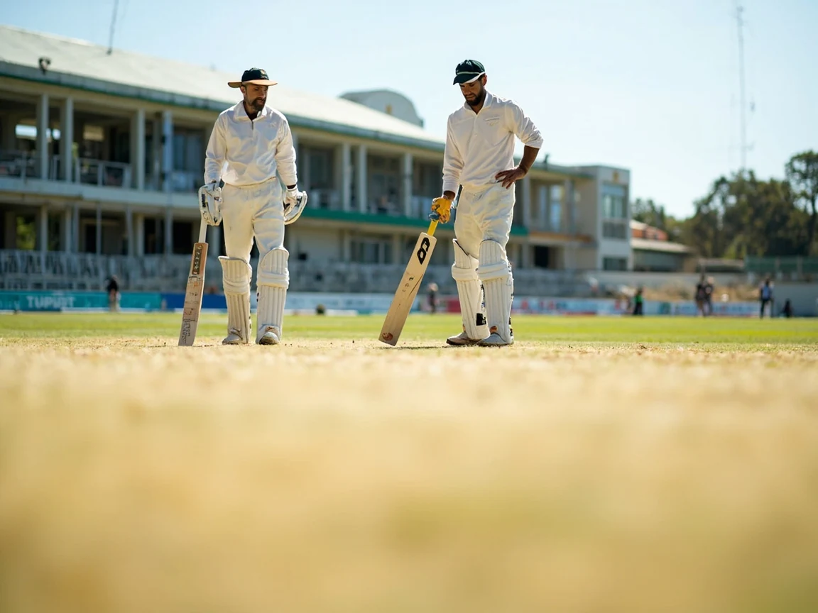Harare Sports Club pitch inspection before Zimbabwe versus India first T20I